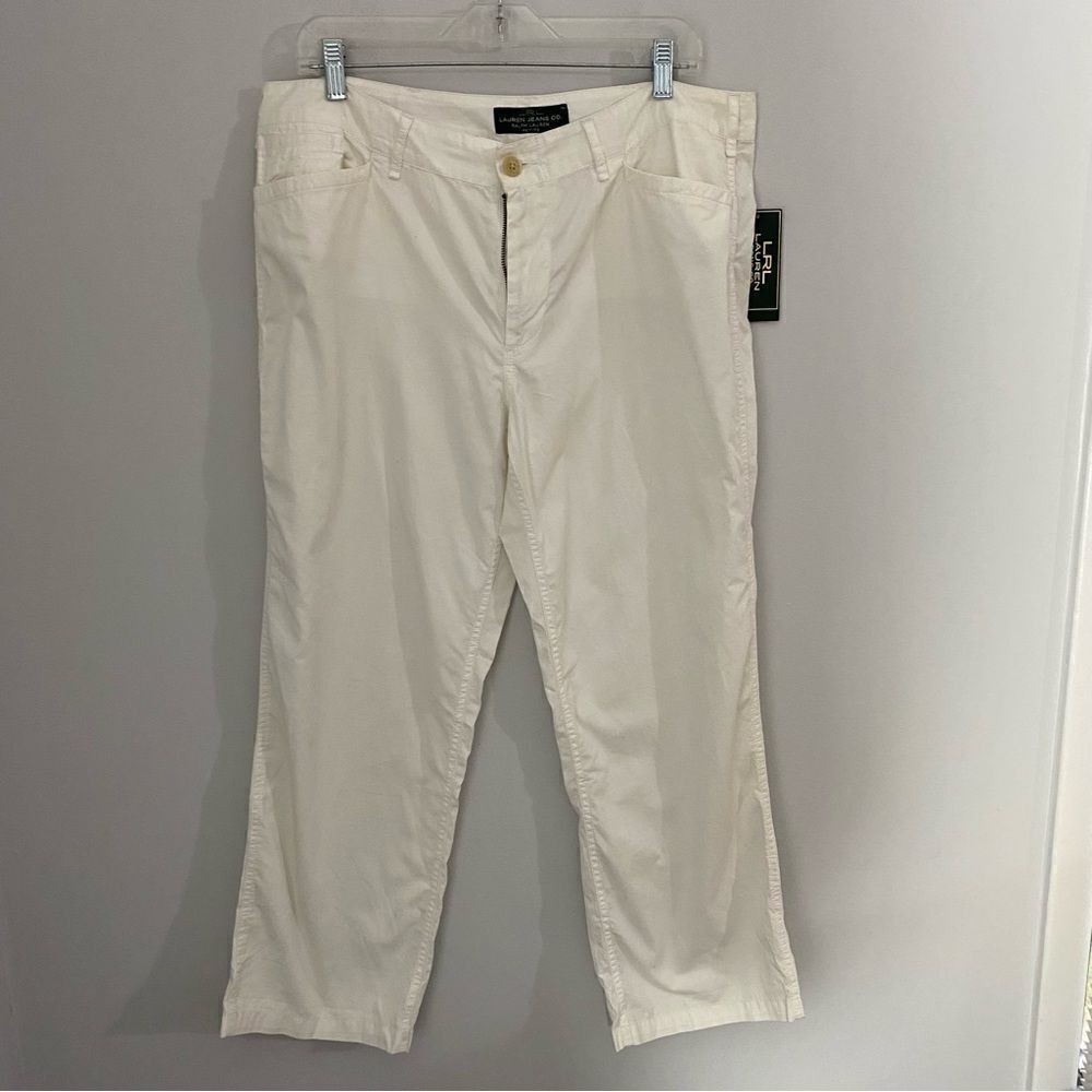 Lauren Ralph Lauren Off-White Straight-Leg Pants